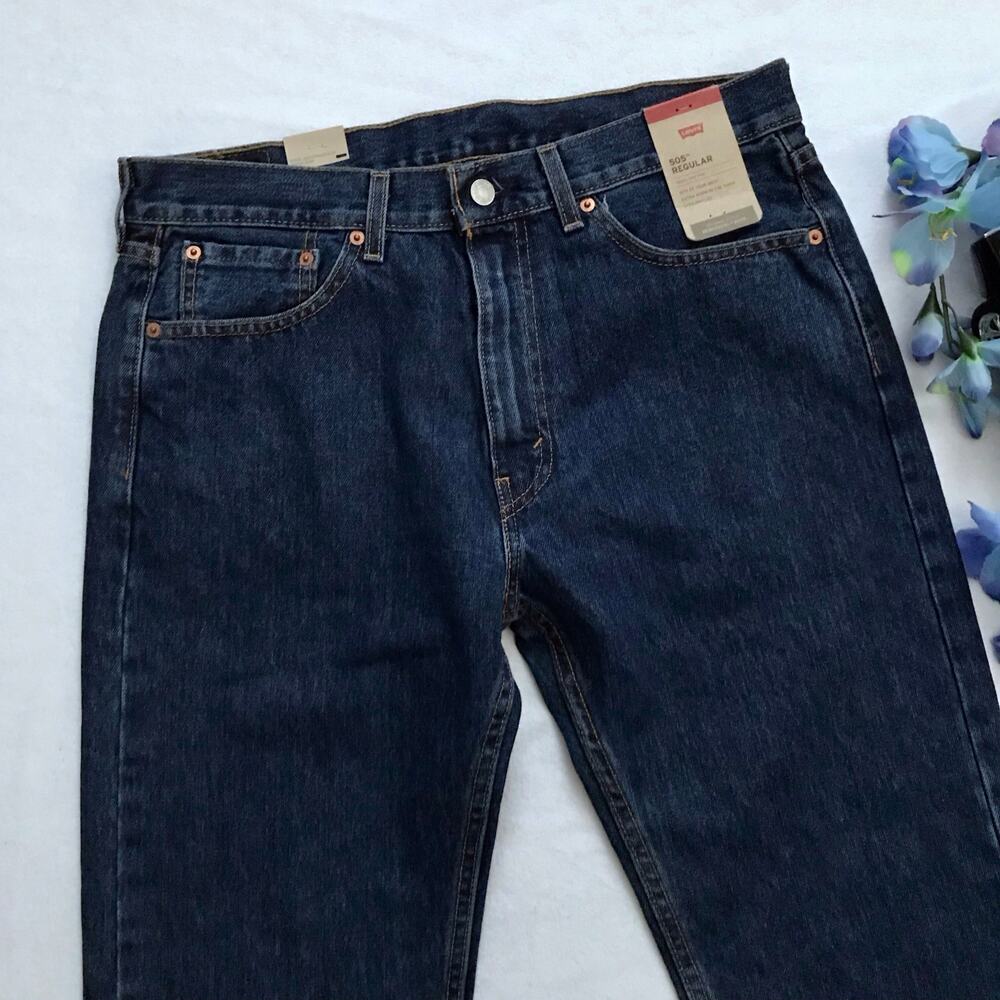 Levi's NWT 505 Medium Wash Straight Leg Jeans Men 40x32 *Pls See Description* - Picture 3 of 9
